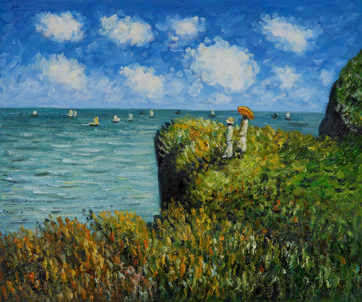 Cliff Walk At Pourville by Claude Monet